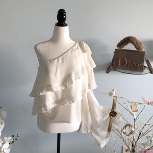 Layered Ruffle One Shoulder off